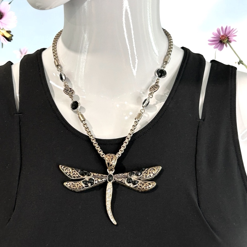 Boho Whimsy Large Dragonfly Necklace